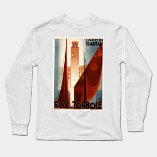 Riva - Torbole on Lake Garda, Italy - Vintage Travel Poster Design Long Sleeve T-Shirt